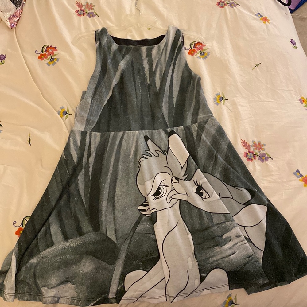 Disney Bambi Black and White Dress (Size Large)